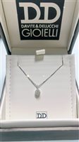 Collana Davite & Delucchi Donna CLASSIC LINE in Oro bianco Diamante 0.16 Ct CLN012120 - CLN012120